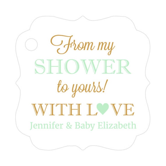 From My Shower to Yours Tags From My Shower to Yours Favor - Etsy