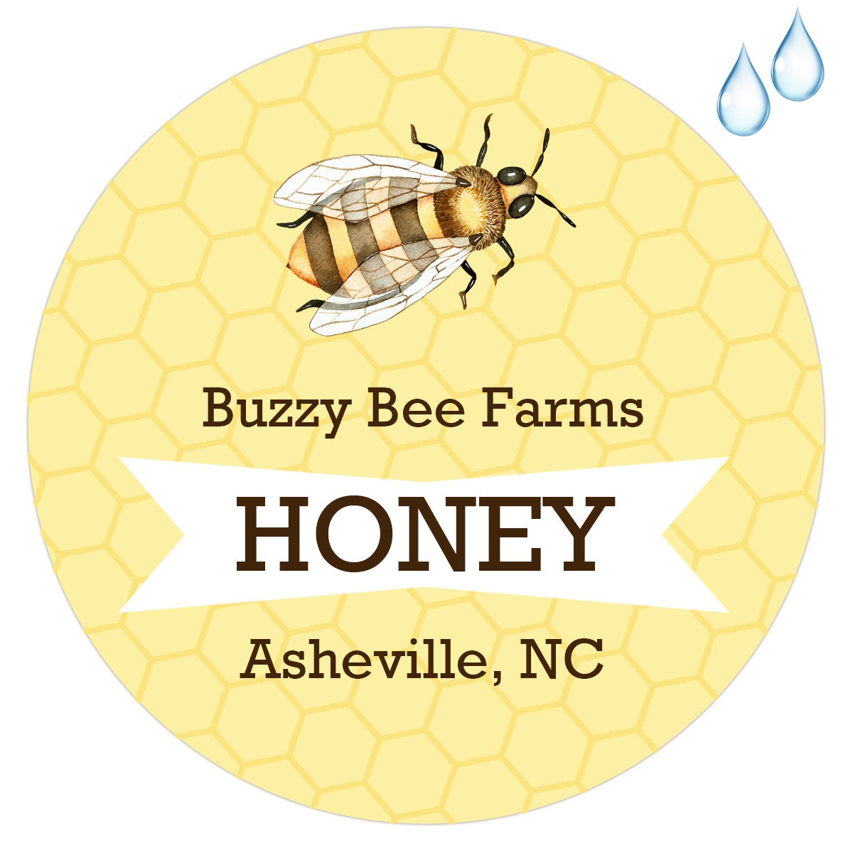 Honey Jar Labels Honey Jar Sticker Honey Bee Labels Etsy