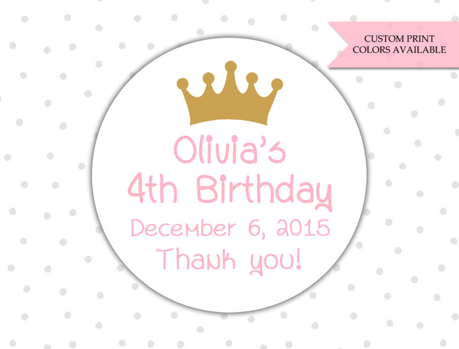 Birthday Stickers Birthday Thank You Stickers Princess Etsy