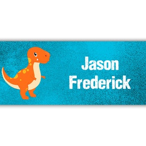 Personalized Dinosaur Name Labels for Kids (30), Waterproof School Supplies, Sippy Cup, Daycare Stickers