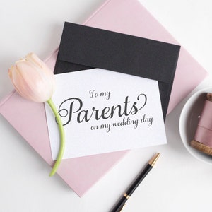 Tarjeta para mis padres en el día de mi boda - Tarjeta para mis padres - Tarjetas para el día de la boda - C001-5
