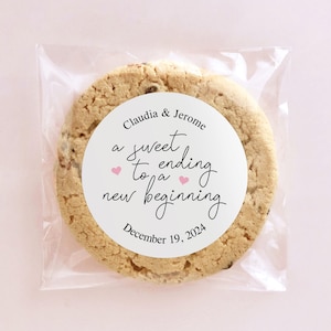 A Sweet Ending To a New Beginning Bags and Stickers, Cookie Wedding Favors, Graduation Party