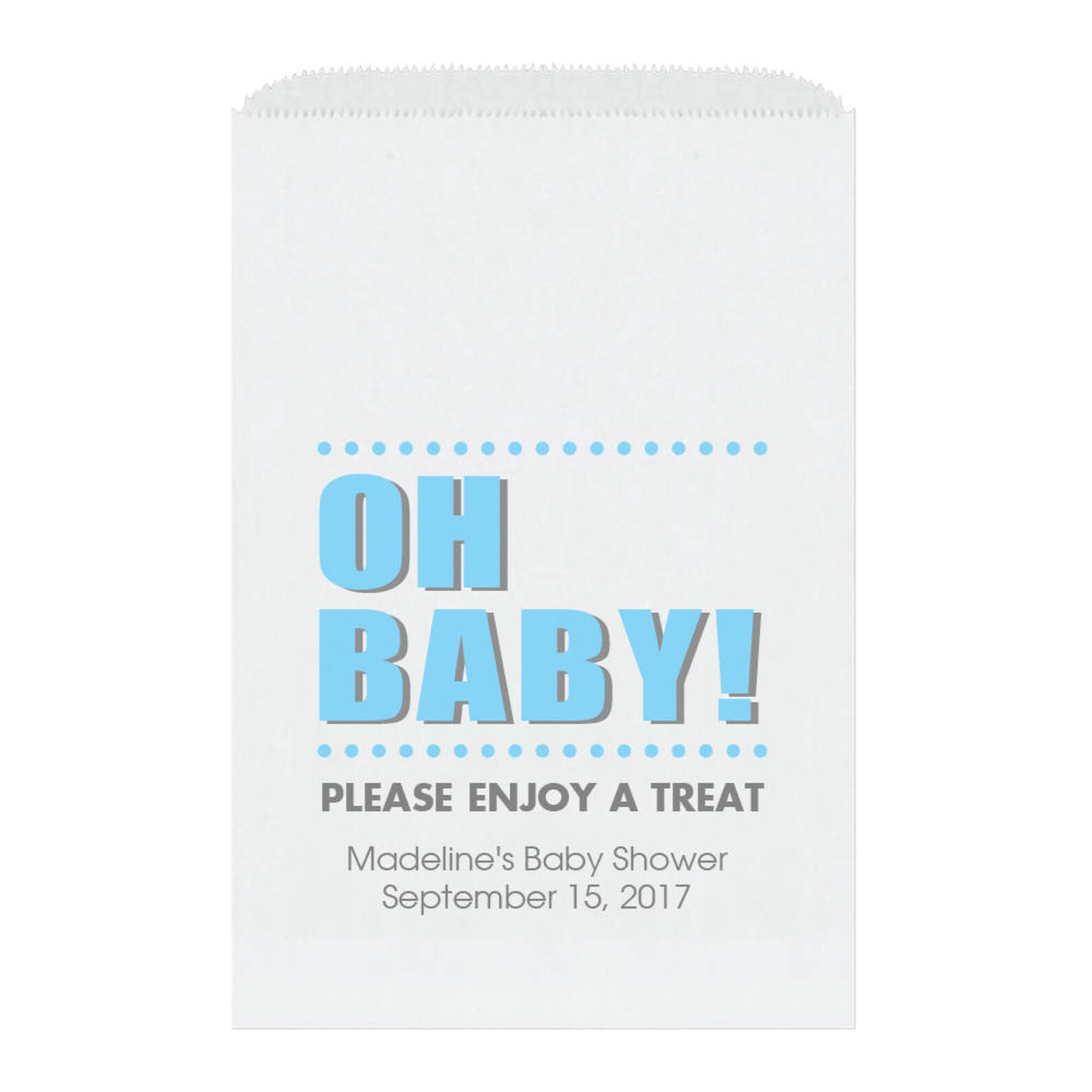 Baby Shower Candy Bags Baby Shower Treat Bags Oh Baby Etsy