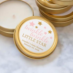Twinkle Twinkle Little Star Stickers, Themed Baby Shower Favor Labels