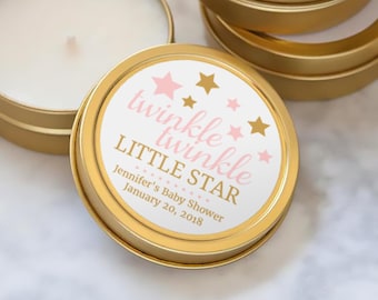 Stickers petite étoile Twinkle Twinkle, étiquettes de faveurs baby shower sur le thème