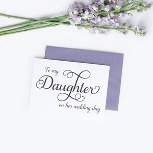 Carte à ma fille - Carte de mariage - Cartes de mariage - A ma fille le jour de son mariage - C001-17