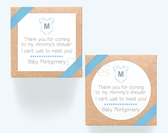 Baby Shower Thank You Stickers Personalized, Cute Custom Labels for Favors, Round or Square