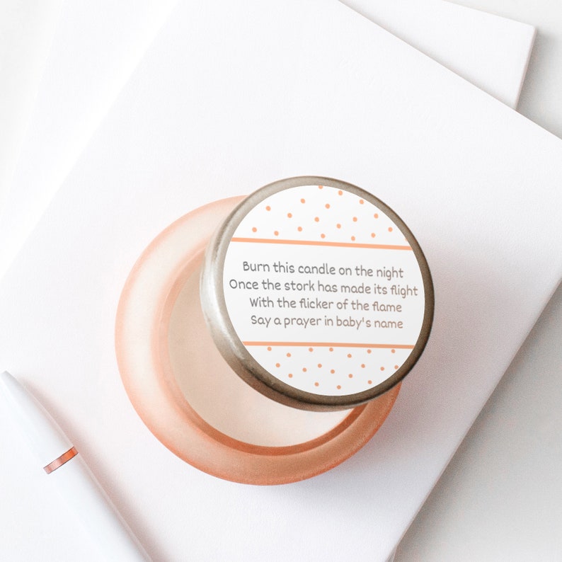 Baby Shower Candle Sticker Baby Shower Candle Labels Etsy Australia