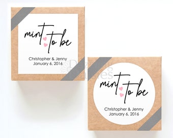 Mint to be stickers - Mint to be wedding favor stickers - Mint to be labels - Life saver mints stickers - Mint favor stickers