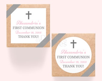 Baptism stickers - Communion sticker - First communion stickers - Baptism favor sticker