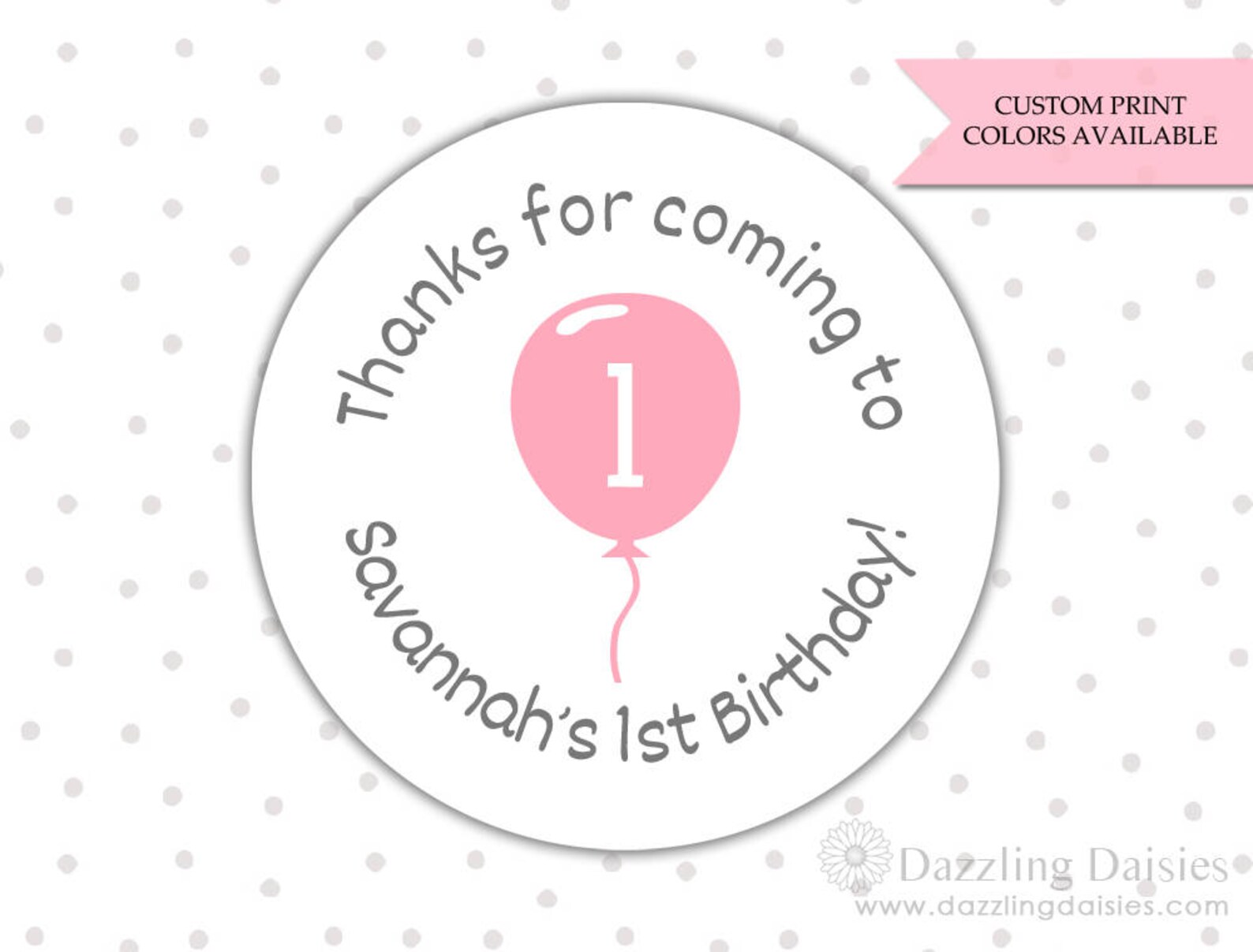 Birthday Thank You Stickers Birthday Favor Stickers Etsy