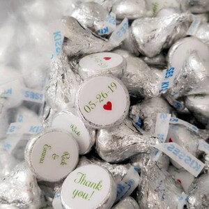 Customer photo of Hershey kiss stickers wedding
