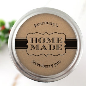 Homemade Jam Labels for Canning, Baked Goods Stickers for Madon Jar