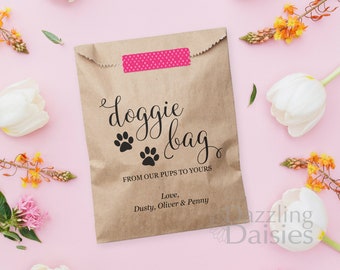 Wedding doggie bag - Wedding doggy bag - Dog treat bags for wedding - Wedding favor bags