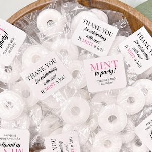 Birthday Mints, Milestone Mint Party Favors, Lifesavers Sticker Labels