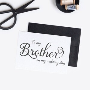 An meinen Bruder Karte - Hochzeitskarte - Hochzeitstag Karten - An meinen Bruder an meinem Hochzeitstag - C001-21