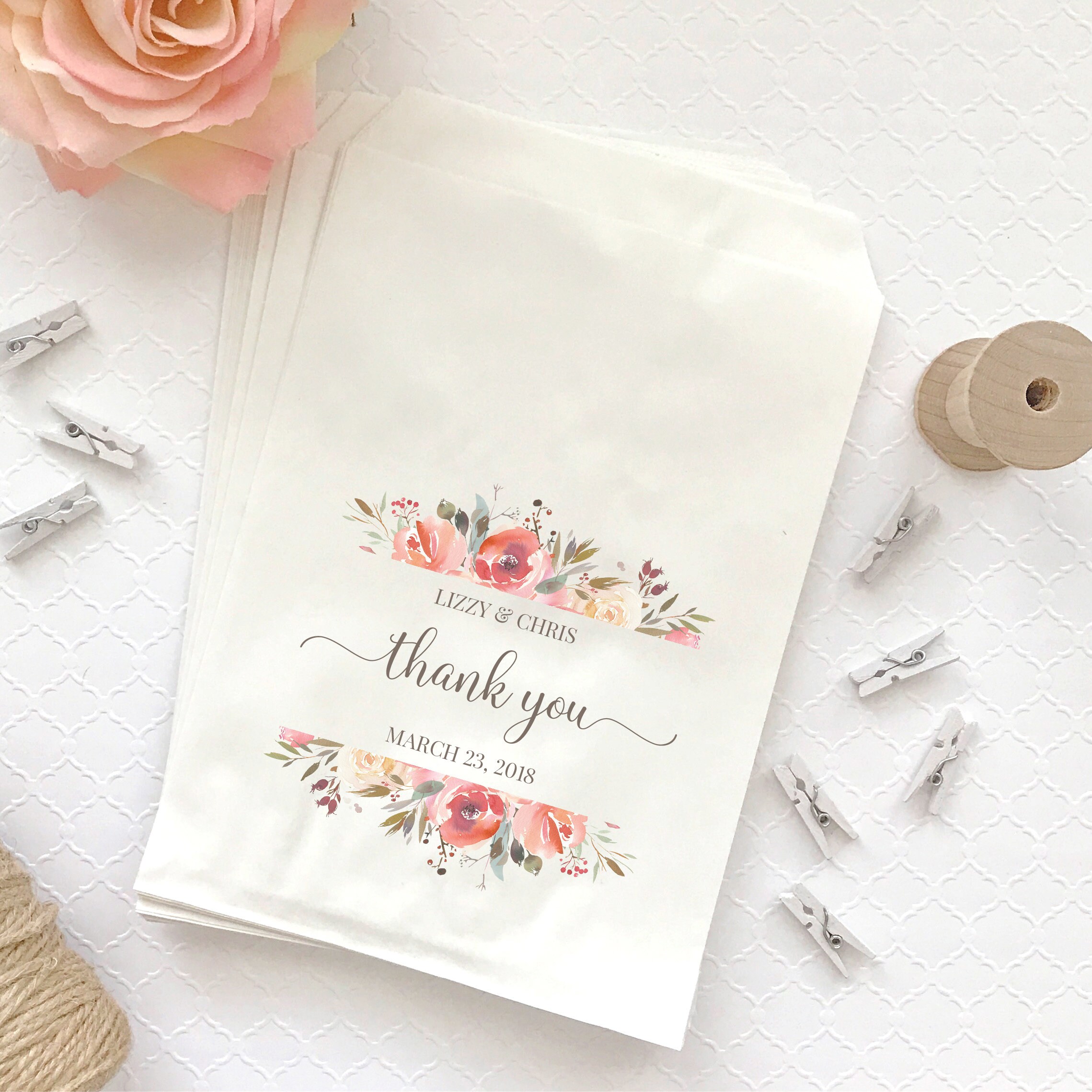 floral paper sweet bags