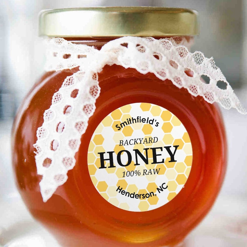 Honey Jar Labels Honey Jar Sticker Honey Bee Labels Etsy Australia
