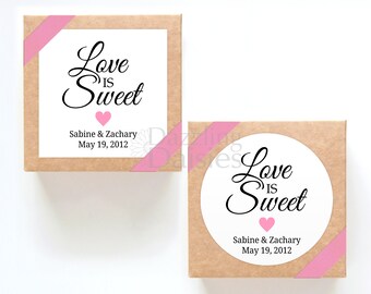 Love is sweet stickers - Love is sweet labels - Love is sweet wedding sticker - (RW006)