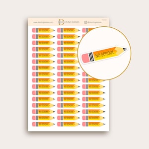 Pegatinas para planificadores escolares para profesores y estudiantes, diarios, etiquetas de calendario y regreso a clases.