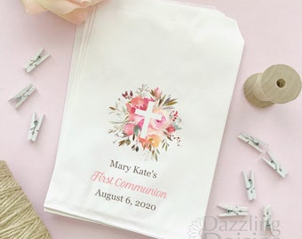 Communion favor bags - Baptism favor bags - Christening favor bags