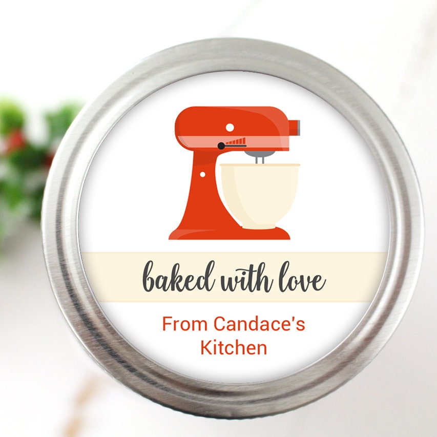 Christmas Cookie Baked With Love Stickers — Party Beautifully