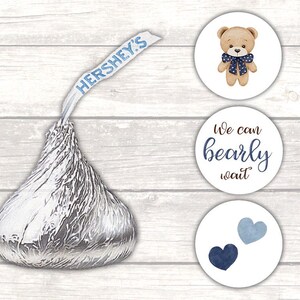 Teddy Bear Hershey Kiss Stickers