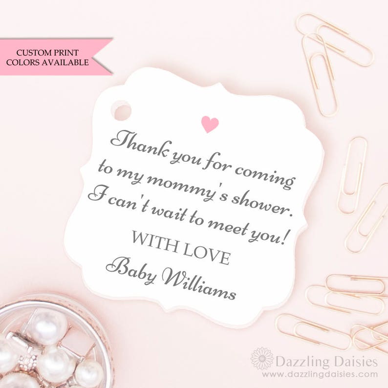 Baby Shower Tags 30 Favor Thank You Gift Tag