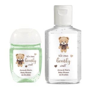 We Can Bearly Wait Hand Sanitizer Labels