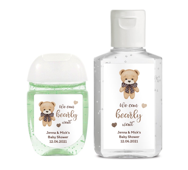 We Can Bearly Wait Hand Sanitizer Labels