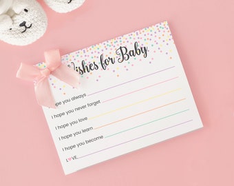 Wishes for baby cards - Baby wish cards - Baby shower wish cards