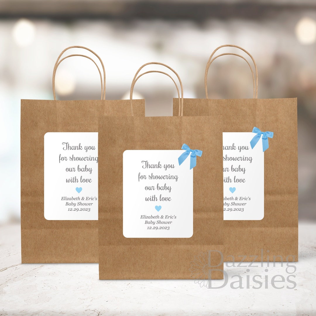 Thank You for Showering Our Baby With Love Bags Baby Shower Goodie Bags