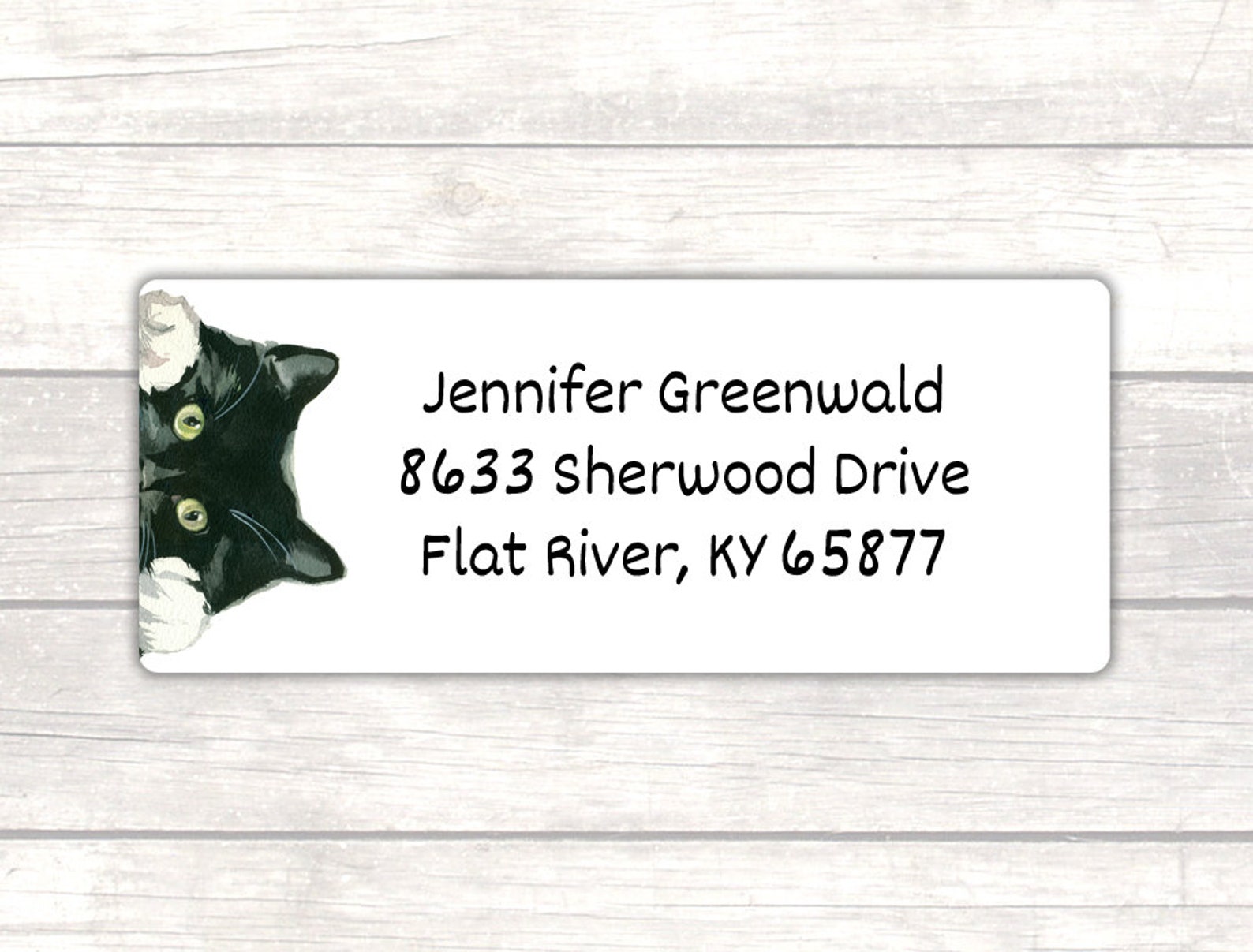 Cat address labels Cat return address label Return address Etsy