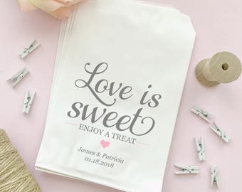 Pink and White Chevron Stripe Love is Sweet Enjoy a Treat Candy Bags Bakers Bling Wedding Party Favor Bags with Stickers 5.5 x 7.5 Set of 48 Bags and 48 Stickers Pink and White Chevron Stripe Love is Sweet Enjoy a Treat Candy Bags Bakers Bling Wedding Party Favor Bags with Stickers 5.5 x 7.5 Set of 48 Bags and 48 Stickers