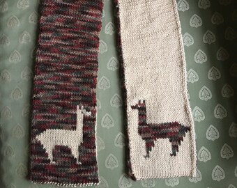 Double knit llama scarf