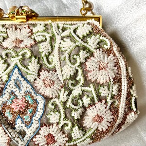 Vintage Beaded Flower Evening Bag image 6