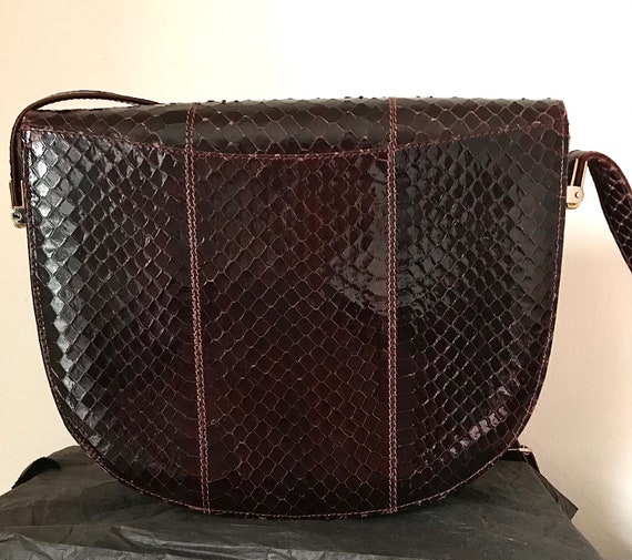 Vintage Robert NYC Burgundy Leather Shoulder Bag … - image 3