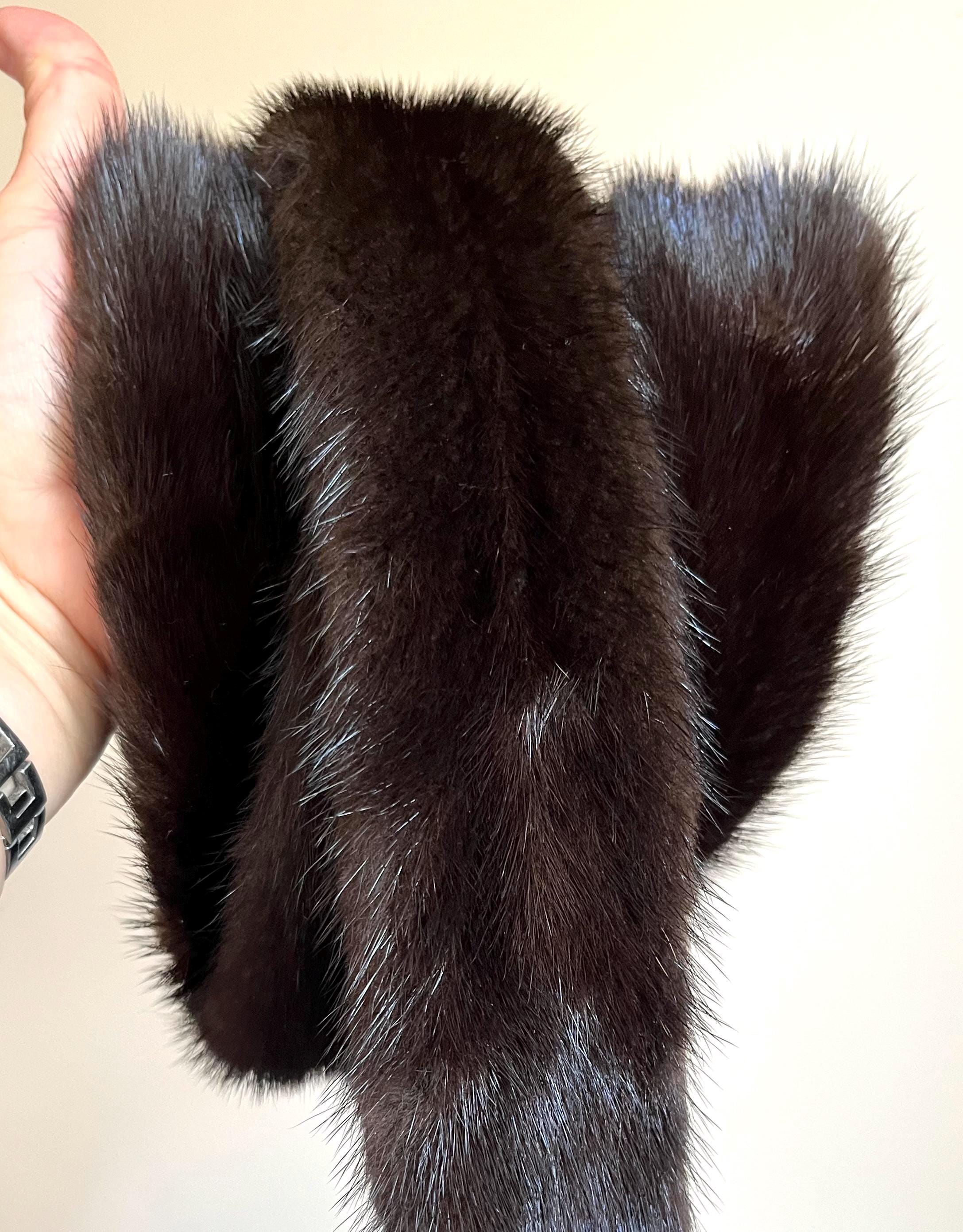 Vintage Brown Mink Fur Belt – Luxury Accessory - Etsy display picture 1