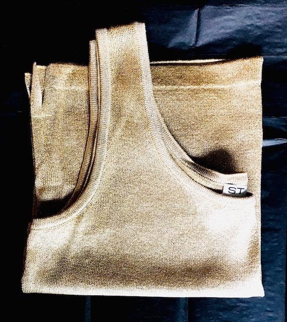 Beautiful and Sparkly Vintage Gold Knit St John To
