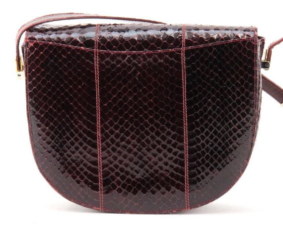 Vintage Robert NYC Burgundy Leather Shoulder Bag … - image 5