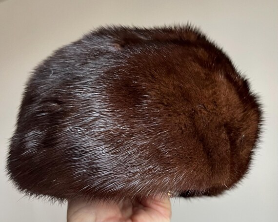 Vintage Dark Brown Mink Fur Hat, Size Small - Etsy display picture 1
