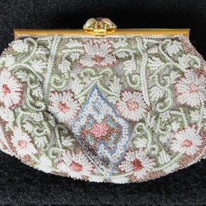 Vintage Beaded Flower Evening Bag image 3