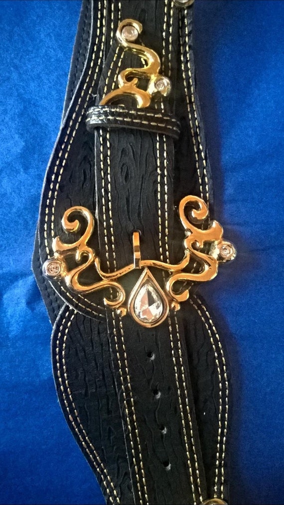 Ceinture Vintage En Cuir Doré Arizona - Taille L, Large, Occasion