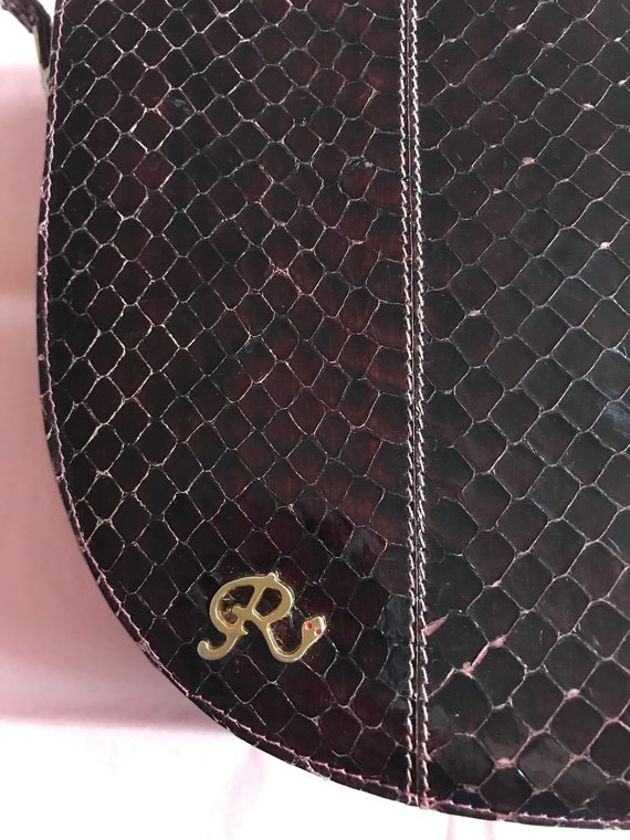 Vintage Robert NYC Burgundy Leather Shoulder Bag … - image 7