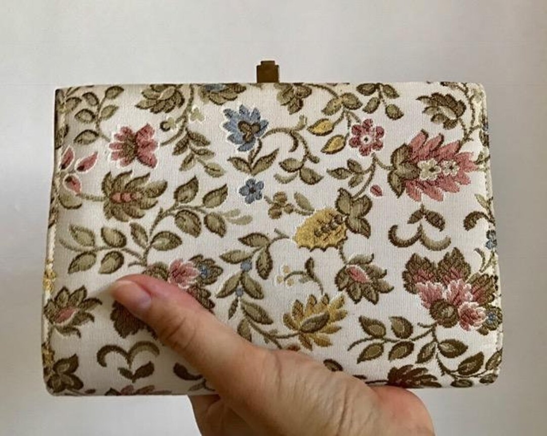 Beautiful Vintage Floral Pattern Purse by Nicholas Reich Etsy