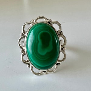 Sterling Silver Malachite Ring