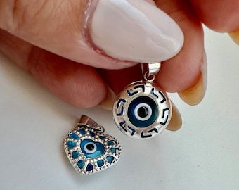 Sterling Silver Evil Eye Hamsa Pendant