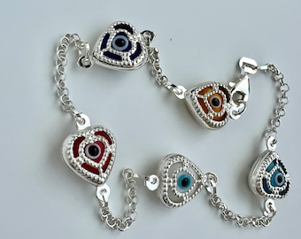 Sterling Silver Evil Eye Bracelet