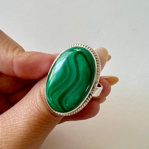 Sterling Silver Malachite Ring