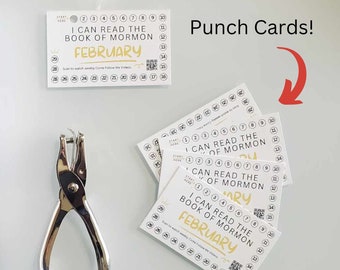 Book of Mormon Reading Chart "Punch Cards"